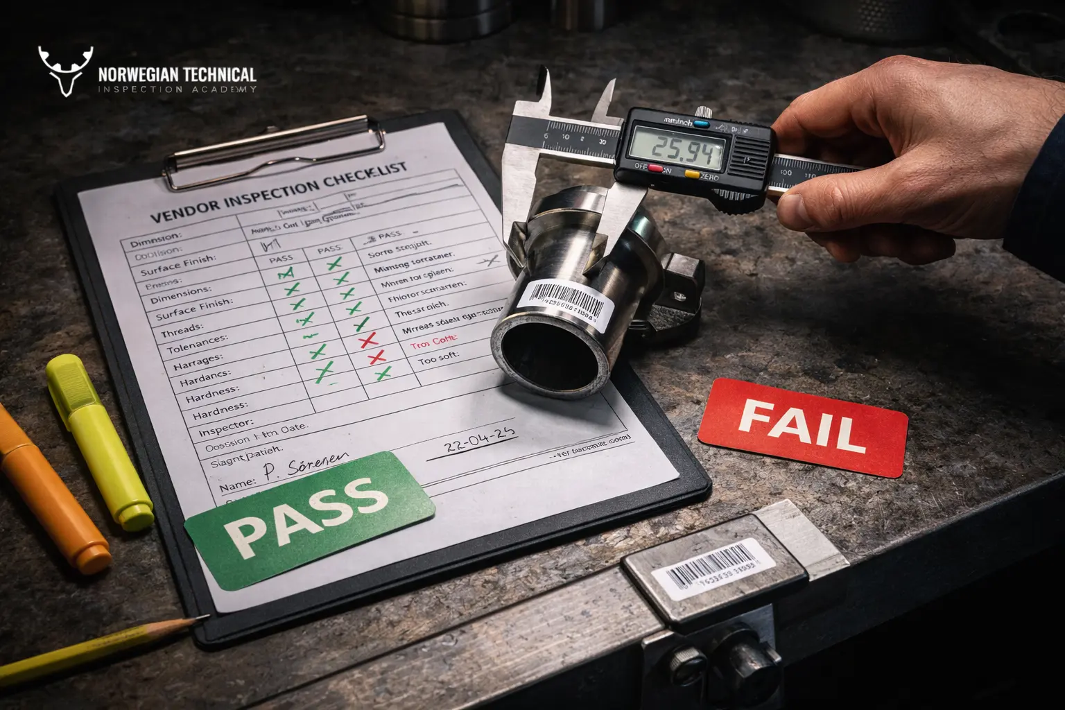 Vendor Inspection Checklist & Acceptance Criteria