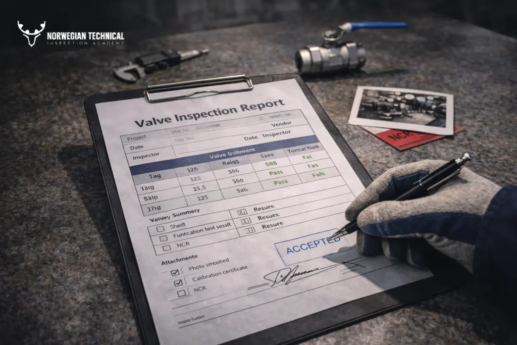 Write a Valve Inspection Report